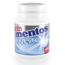 26230 26 Mentos Gum Bottle White Sweet Mint (SV) – 6 Stuks