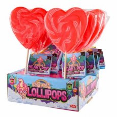 33536 26 Felko Lolly Heart Spiral Rood-Wit 80 g – 17 Stuks