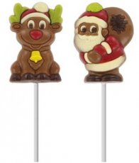 Chocola Amore Lolly Kerstman m. Zak&Rendier 30g