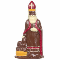 37449 26 De Schutter Sint + 3 Kinderen Melk Rood-Geel – 4 x 250 g – 25 cm