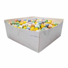 37545 26 De Bock Mini Eitjes Melkchocolade in Mand – 2,5 kg