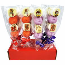 43128 26 Savat Mallow Sint & Piet met Chocolade Deco – 16 x 35 g