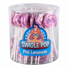 44256 26. Swigle Pop Mini Pink Lemonade 12 g (Ø 4,5 cm) – 50 Stuks