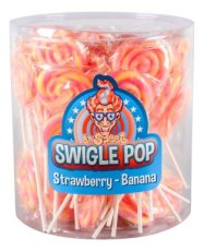 Swigle Pop Mini Banana Strawberry 12 gr.