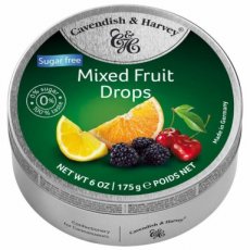 Cavendish & Harvey Mixed Fruit Drops Suikervrij 9 x 175