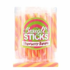 Swigle Sticks Banana Strawberry 10 g (10 cm) – 50 Stuks