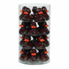 53653 26* De Schutter Eendjes Puur Chocolade Deco – Tubo – 20 x 45 g – 7 cm