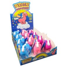53859 26 Funny Candy Unicorn Poop Dispenser 5 g – 12 Stuks