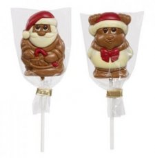 54076 24* Hamlet Choco Lollies Kerst Rudolph-Santa 35g