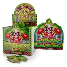 54177 26 Dr. Sour Popping Candy Strawberry 15 g – 20 Stuks