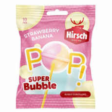 Hirsch Super Bubble Strawberry Banana – 10 x 170 g