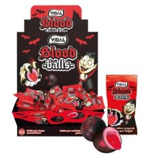 54738 26 Vidal Blood Ball Straw Gum 5 g – 200 Stuks