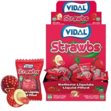 54742 26 Vidal Strawbs Straw Gum 4,5 g – 200 Stuks