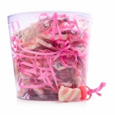 54781  26 Felko Mini Dummy Babyfoot Pink/White – 12 g – 50 stuks (7 cm)