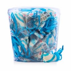 Felko Mini Dummy Babyfoot Blue/White – 12 g – 50 stuks (7 cm)