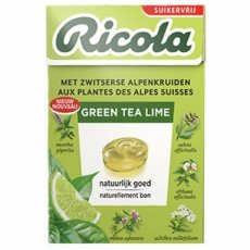 55907 26 Ricola Green Tea Lime SV 50 g – 20 Stuks
