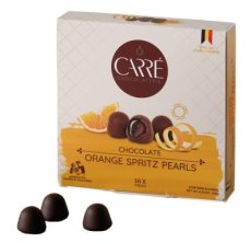 56005 25. Carré Choc. Orange Spritz Pearls Giftbox 120g