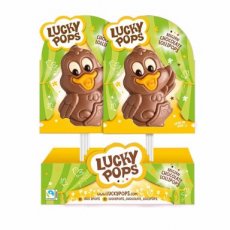56326 26* Lucky Pops Chocoladelolly Eend Daffy – 20 g – 18 Stuks