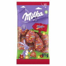 56354 26* Milka Eitjes Melkchocolade Daim – Alu – 81 g – 35 Stuks
