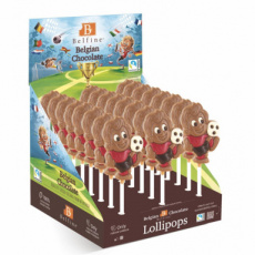 56661 26 Belfine Chocoladelolly Voetballer – 24 x 25 g
