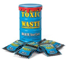 680005K 25 Toxic Waste Blue Sour Candy Drum