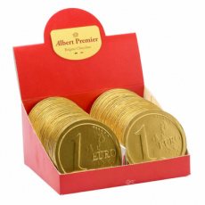 6922 26 Albert Ier Euro Munten in Chocolade – 48 x 21 g – 8 cm