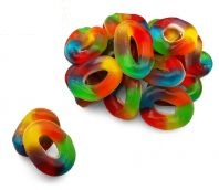DP Jelly Rainbow Rings 24* DP Jelly Regenboogringen 1 kg