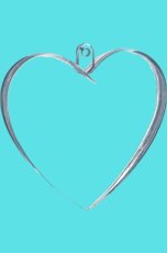 Groot plexi hart 10 cm (9 stuks)
