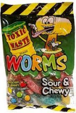 Toxic Waste Sour Worms 142 gr. 24* Toxic Waste Sour Worms 142 gr.
